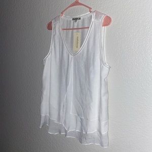 JohnPaulRichard  White Sleeveless Blouse